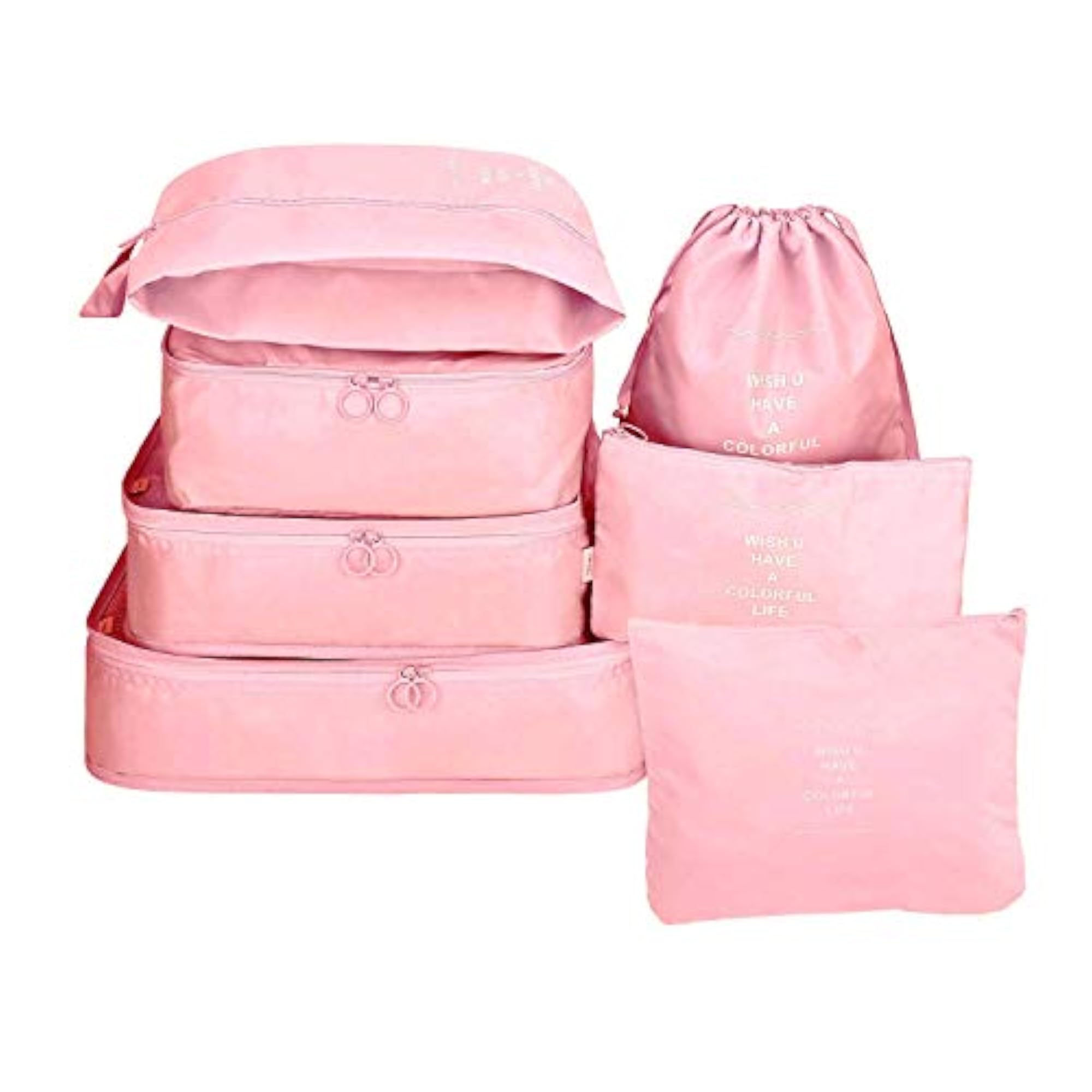 Multi-functional 7 Pcs Packing Cubes Travel Organizers Set
